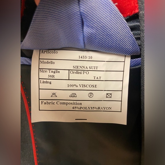 MARC ENZO SLIM FIT FASHIONABLE MEN SUIT SIZE 38 REGULAR - Picture 6 of 7